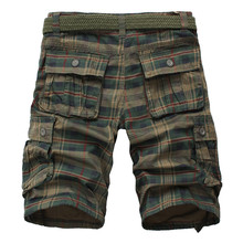 Mens Shorts Summer 2019 Plaid Beach Shorts Mens Casual Camo Camouflage Shorts Military Short Pants Male Bermuda Masculina Cargo 2024 - buy cheap