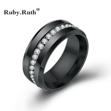 Stainless Steel Rings For Women White CZ Crystal Fashion Jewelry Wholesale Dropshipping 2024 - buy cheap