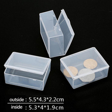 1 шт. портативная прозрачная пластиковая коробка для хранения, прозрачная квадратная многофункциональная витрина, пластиковые коробки для хранения ювелирных изделий, горячая распродажа 2024 - купить недорого
