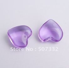 Free Shipping! Wholesale AAA Top Quality 25mm crystal heart pendant mill finish Purple Amethys colour 20pcs/lot 2022 - buy cheap