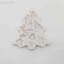 Minsunbak-Molde de árbol Navidad silicona, herramienta para decorar pasteles, Fondant, Chocolate, caramelo, pasta de goma 2024 - compra barato