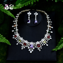 Be 8 Brilliant Shinny Water Drop Jewelry Sets for Women Bride Necklace Set Wedding Jewelry Dress Accessories Party Show S392 2024 - buy cheap