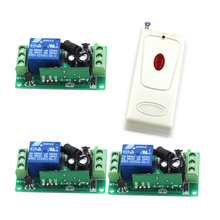 Interruptor de controle remoto sem fio 1 canais dc 12v 10a interruptor de controle remoto de luz externa controle remoto 100m embora paredes sku: 5536