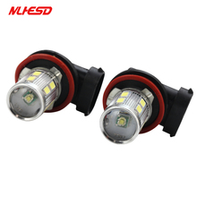 Lâmpada led para automóveis, 10x, h8, h11, 6000k, branco, amarelo, vermelho, cree chip 12smd 5730 1000lm, farol de neblina drl 12v 2024 - compre barato