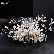 Miallo Wholesale European Flowers Wedding Hair Accessories Pearls Austrian Crystal Bridal Hair Combs Wedding Women Hair Jewelry 2024 - buy cheap