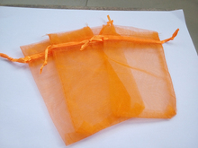 20pcs 7*9 Orange small gift bags for jewelry/wedding/christmas/birthday Organza Bags with handles Packaging Yarn bag 2024 - buy cheap