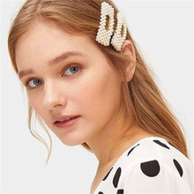 2019 1PC Fashion Pearl Hair Clip Trend Handmade Beaded Hairpin Women's Large Pearl Hair Clip Gold Hair Accessories Jewelry Gifts 2024 - buy cheap