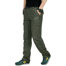 Calça cargo masculina de estilo militar, plus size, verão, respirável, com bolsos, para corrida, estilo militar, casual, 2018 2024 - compre barato