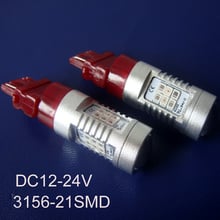 Luz trasera Led de coche de alta calidad 12/24VAC/DC 3156, luz de marcha atrás, señal de giro automática 3156 T25, luz de bombilla, envío gratis, 10 unids/lote 2024 - compra barato