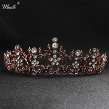 Miallo-tiara para casamento com strass e coroa, joia para cabeça de casamento, diadema da moda, para noivas 2024 - compre barato