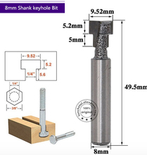 8mm Shank-1PCS, cnc carpintaria router bit de tungstênio carboneto sólido, aparador de madeira milling cutter, gravura final buraco da fechadura moinho 2024 - compre barato