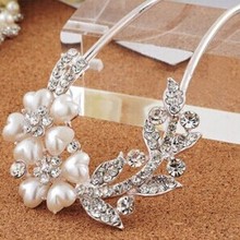 Olaru Fashion Jewelry Angel  Design Pearl And Crystal Handwear Hair Combs Headbands Hair Jewelry for women 2024 - buy cheap