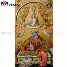 Mytian-pintura de diamante diy 5d, paolo di e lucas fei trabalho, ícones religioso, bordado, furadeira completa, adesivo de parede, decalques de arte 2024 - compre barato