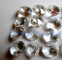 Contas octogonais de cristal claro de 14mm em um furo frete grátis 2024 - compre barato