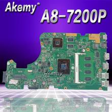 Akemy X555DG X555YI материнская плата для ноутбука ASUS X555D A555D X555DG X555Y K555D материнская плата A8-7200P 4 Гб RAM 2024 - купить недорого