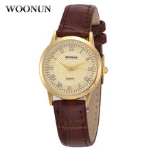 WOONUN-Relojes de pulsera para mujer, relojes pequeños de cuero, de cuarzo japonés, ultrafinos, geneva 2024 - compra barato