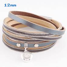 Newest Design Snap Bracelet&Bangles High Quality Steel Charms Bracelets For Women Fit 12mm Partnerbeads Snaps Jewelry KS0621-S 2024 - buy cheap