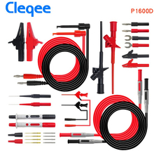 Cleqee-conjunto de sonda automotiva de teste, multímetro plugancho fluke bnc-teste de cabo 18 em 1 p1600c/d/e/f 2024 - compre barato