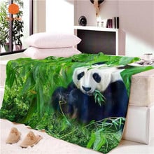 3d panda bambu cobertor matagal forbed super macio beachtowel para crianças cobertor lança primavera outono folha de viagem 2024 - compre barato