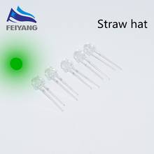 500pcs 5mm Straw Hat Green Clear Lens LED Diode Light 5 mm Ultra Bright Wide Angle LED Light Emitting Diode Lamp Through Hole 2024 - buy cheap