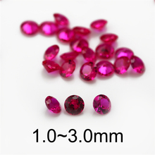 Gemas de piedra roja para joyería, tamaño 1mm, 2mm, 3mm (1 ~ 3mm), corindón redondo, 5 #8 #1,25 #3 # 2024 - compra barato