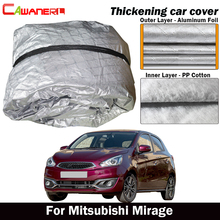 Cawanerl Thick Cotton Car Cover Waterproof Sun Rain Hail Snow Resistant Cover For Mitsubishi Mirage Sedan Hatchback Coupe 2024 - buy cheap
