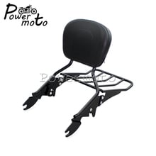 Black Motorcycle Detachable Sissy Bar Backrest Luggage Rack For Harley Touring Road King Street Glide FLHT FLTR FLHX 2009-2017 2024 - buy cheap