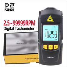 RZ Тахометр Ручной цифровой портативный высокоточный лазерный измеритель тестер ЖК-дисплей цифровой тахометр RZ8905 2024 - купить недорого