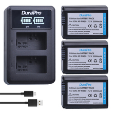 DuraPro 3pc NP-FW50 NP FW50 Battery+ LED Dual Charger For Sony A6000 NEX-7 NEX-5N NEX-F3 3D NEX-3DW NEX-3K NEX-5C Alpha 7R II 2024 - buy cheap
