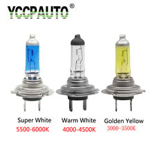 YCCPAUTO 2Pcs 100W H7 Halogen Car Headlight Fog Lamp Auto External Lights Halogen Bulb 3500k 4300k 6000k 12V Super Bright 2024 - buy cheap