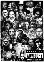 Hot Hip-Hop Rap Gods Media Rappers Collage-Silk Art Poster Wall Sicker Decoration Gift 2024 - buy cheap