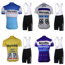 Conjunto de camisa de ciclismo clássica, roupas para ciclismo ao ar livre, com bretelle e shorts, esportes 2024 - compre barato