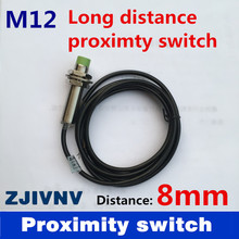 5PCS/LOT Long distance M12 proximity sensor switch inductive DC 3 wires, 8mm distance PNP NO,PNP NC, NPN NO, NPN NC  non-flush 2024 - buy cheap