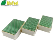 DIATOOL 3pcs #600 Electroplated Diamond Hand Polishing Pad 90X55MM Hard Foam Backed Grinding Block For Marble Granite Tile Stone 2024 - buy cheap