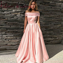 Женское атласное платье без рукавов, розовое вечернее платье трапециевидной формы с вырезом лодочкой, 2019 2024 - купить недорого