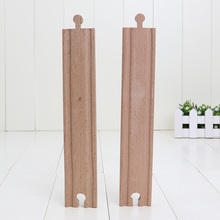 10pcs/lot 23cm *4cm Long Straight Tracks Loose train slot wooden Railway train track 2024 - buy cheap