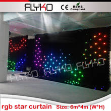 Звезды СИД Шторы RGB/RGBW звезды ткань LED фоны для DJ этап свадебные фоны свет Шторы 2024 - купить недорого