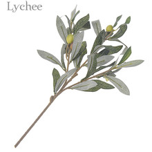 Lychee Life, 1 шт., искусственная пластиковая ветка оливкового дерева, украшение для дома, украшения для стола 2024 - купить недорого