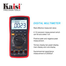 Высокоточный мультиметр Kaisi с автоматическим диапазоном измерения температуры, 9033 отсчетов, true RMS, цифровой конденсатор 2024 - купить недорого