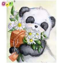 DPF DIY Gift Diamond Embroidery crafts 5D full Round Diamond Painting Cute Panda Bouquet Mosaic Magic Cube Cross Stitch Decor 2024 - buy cheap