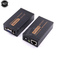 High Quality 100M 328ft VGA Video Audio Extender Over Single RJ45 CAT5e/6 1080P Extension adpater Lightning protection 2024 - buy cheap