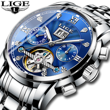 Relogio Masculino LIGE Watches Men Luxury Top Brand New Fashion Men's Creative Designer Automatic Mechanical Male Wristwatch+Box 2022 - buy cheap