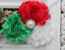 10pcs/lot Christmas Headband Chic Flowers Skinny Elastic Headband,Free Shipping 2024 - buy cheap