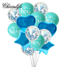 Chicinlife 1 set niño o niña género mostrar globos fiesta cumpleaños niños cumpleaños confeti globos baby shower fiesta Decoración 2024 - compra barato