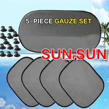1set/5Pcs Mesh Sun Visor Window Screen Sunshade Car Curtain Car Cover Sunshade Car interior Product With Two Sucker 2024 - buy cheap