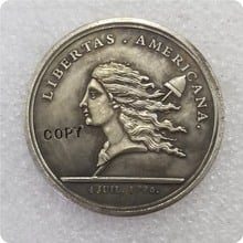 Medalla de LIBERTAS AMERICANA de EE. UU. 1776, copia de monedas conmemorativas, recuerdo de monedas coleccionables 2024 - compra barato