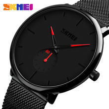 SKMEI Top Brand Quartz Watch Fashion Casual Wrist Watch Quartz Watches Men Stainless Steel Waterproof relogio masculino 9185 2024 - buy cheap