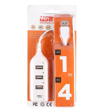 Cubos usb usb2.0 branco mini hub usb 480mbps de alta velocidade 4 portas usb 2.0 hub com cabo computador periférico atacado preço cubos usb 2024 - compre barato