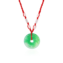 Feng Shui-collar de hilo rojo, 1 unidad, Oriental, verde, moneda de la suerte, colgante de plata 2024 - compra barato