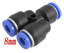 Free Shipping 100PCS/LOT Push in to Connect Pneumatic Fitting Y Union 8mm 2024 - купить недорого